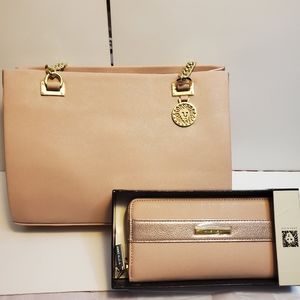Ann Klein Blush Pink Purse and Wallet